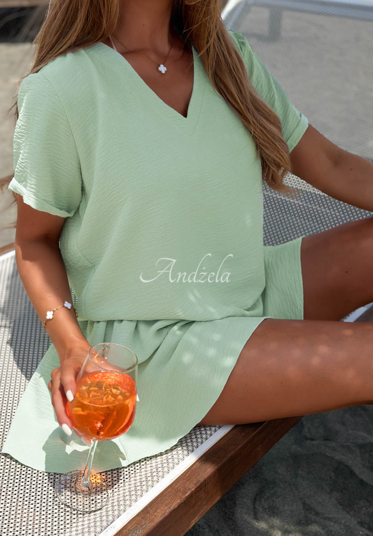 Set Sunny Side cu bluză și pantaloni scurți