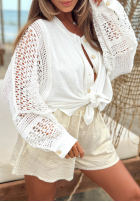 Ażurowa Cămașă boho Costarican ecru