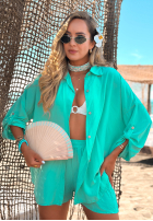Set din viscoză cămașă și pantaloni scurți Summer Essence