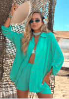 Set din viscoză cămașă și pantaloni scurți Summer Essence