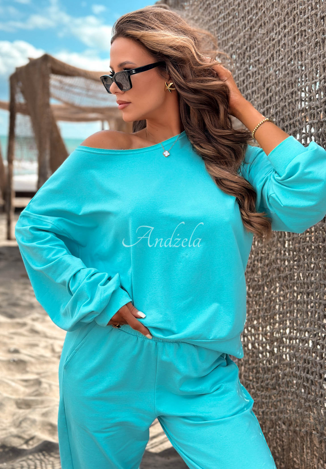 Set din bumbac cu hanorac și pantaloni Summer Energy