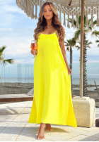 Rochie maxi na ramiączkach Ocean Mist albastru azuriu