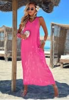 Rochie maxi na ramiączkach The Shoreline galben