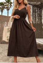 Rochie maxi na ramiączkach Island Shine galben