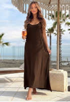 Rochie maxi na ramiączkach Ocean Mist albastru azuriu