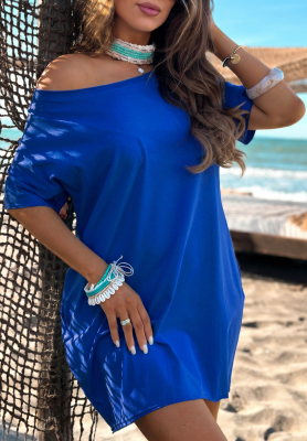 Rochie din bumbac cu mâneci scurte Morning Sun