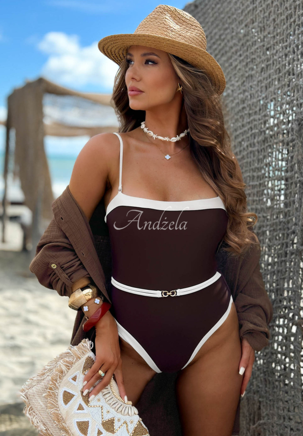 Costum de baie &icirc;ntreg cu curea Salted Skin