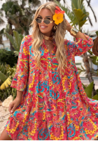 Wzorzysta Rochie Magnala Summer fucsia