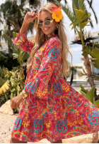 Wzorzysta Rochie Magnala Summer fucsia