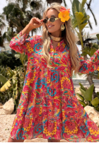 Wzorzysta Rochie Magnala Summer fucsia