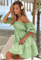 Muślinowa Rochie Cu croială spaniolă Sunset Touch galben