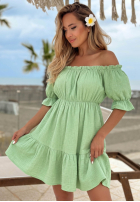 Muślinowa Rochie Cu croială spaniolă Sunset Touch galben