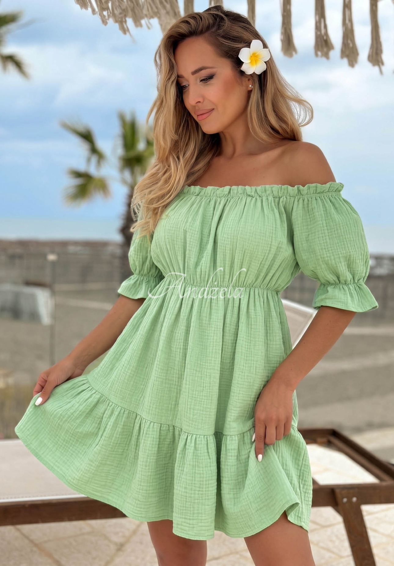 Rochie spaniolă din muselină Sunset Touch