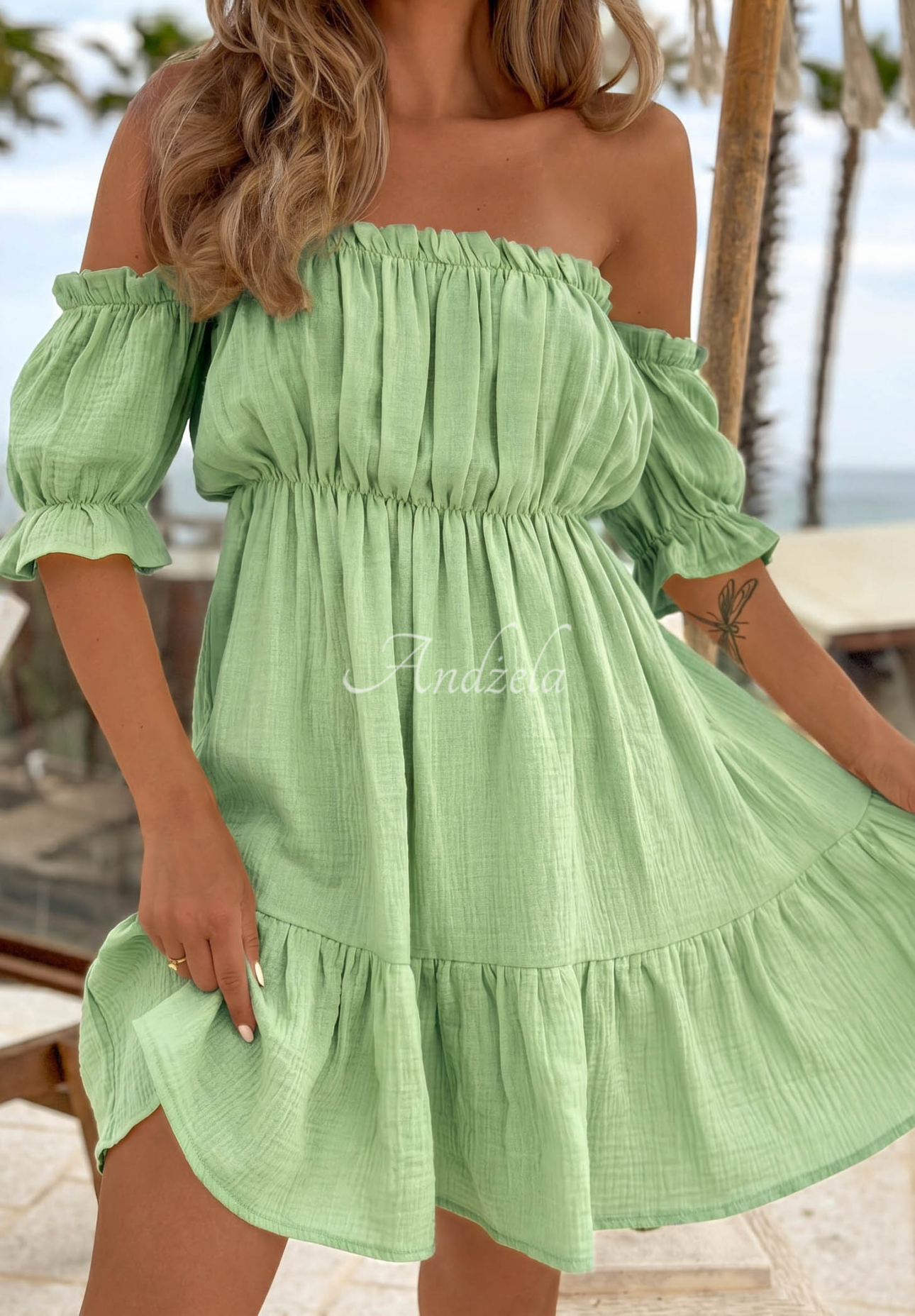 Rochie spaniolă din muselină Sunset Touch