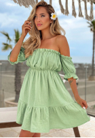 Muślinowa Rochie Cu croială spaniolă Sunset Touch galben
