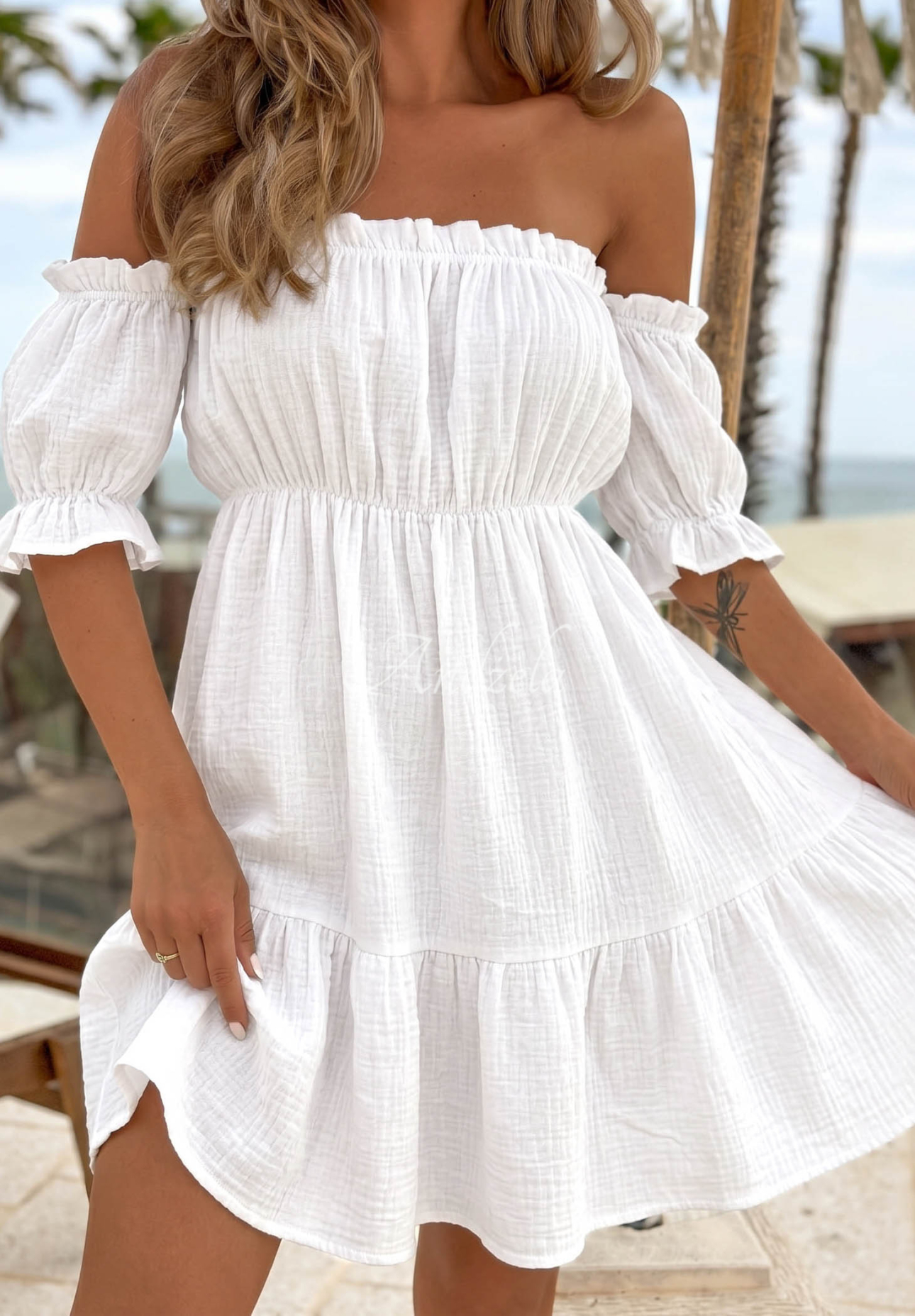 Rochie spaniolă din muselină Sunset Touch