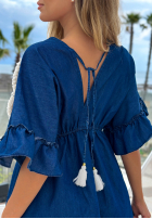 Rochie maxi z wyszywanymi kwiatami Lagoon Bloom bluemarin