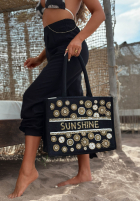 Pleciona Geantă wyszywana koralikami boho Sunshine Beads bej