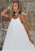 Rochie maxi na ramiączkach Sunline Look albă