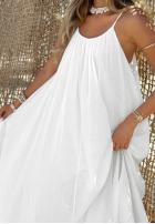 Rochie maxi na ramiączkach Sunline Look albă