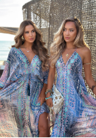 Wzorzysta Rochie maxi na ramiączkach Sun Rituals albastră