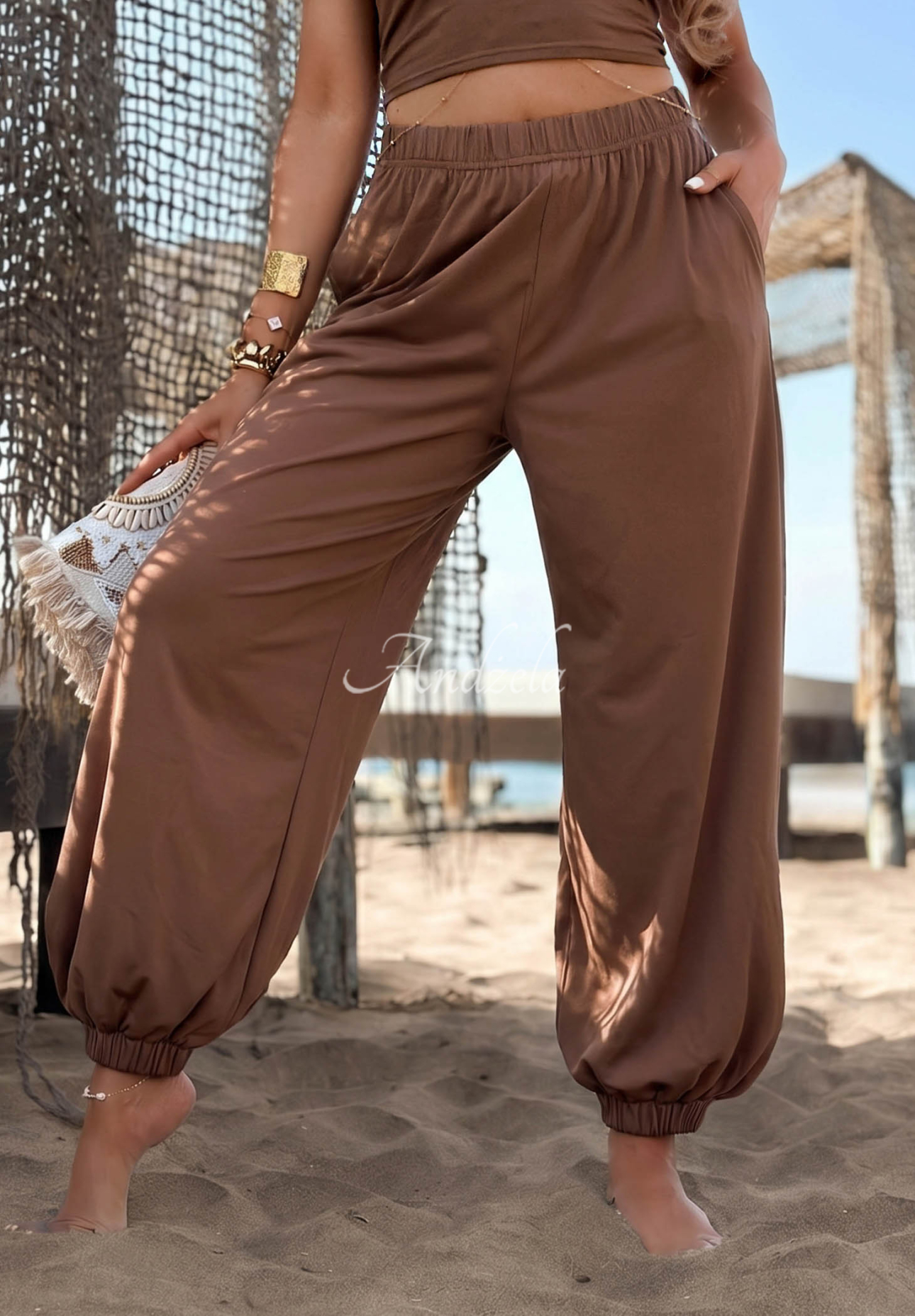 Pantaloni jogger din bumbac Summer Wind