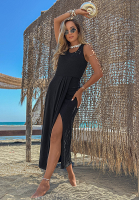 Rochie midi cu fantă Casilla