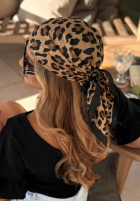 Eșarfă cu model tip panteră Leopard Print camel
