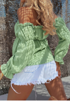 Muślinowa Bluză Cu croială spaniolă Beach Air galben