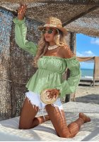 Muślinowa Bluză Cu croială spaniolă Beach Air galben