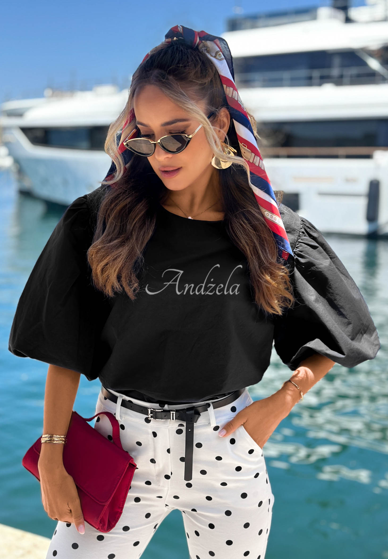 Bluză din bumbac cu mâneci bufante Sweet Summer