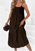 Rochie maxi na ramiączkach Mirage Coast ciocolatie