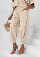 din material textil Pantaloni joggery City Panorama măslinie