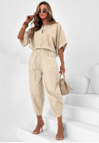 din material textil Pantaloni joggery City Panorama măslinie