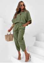 din material textil Pantaloni joggery City Panorama măslinie