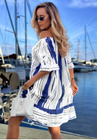 Wzorzysta Rochie Cu croială spaniolă Sun Sail biało-bluemarin