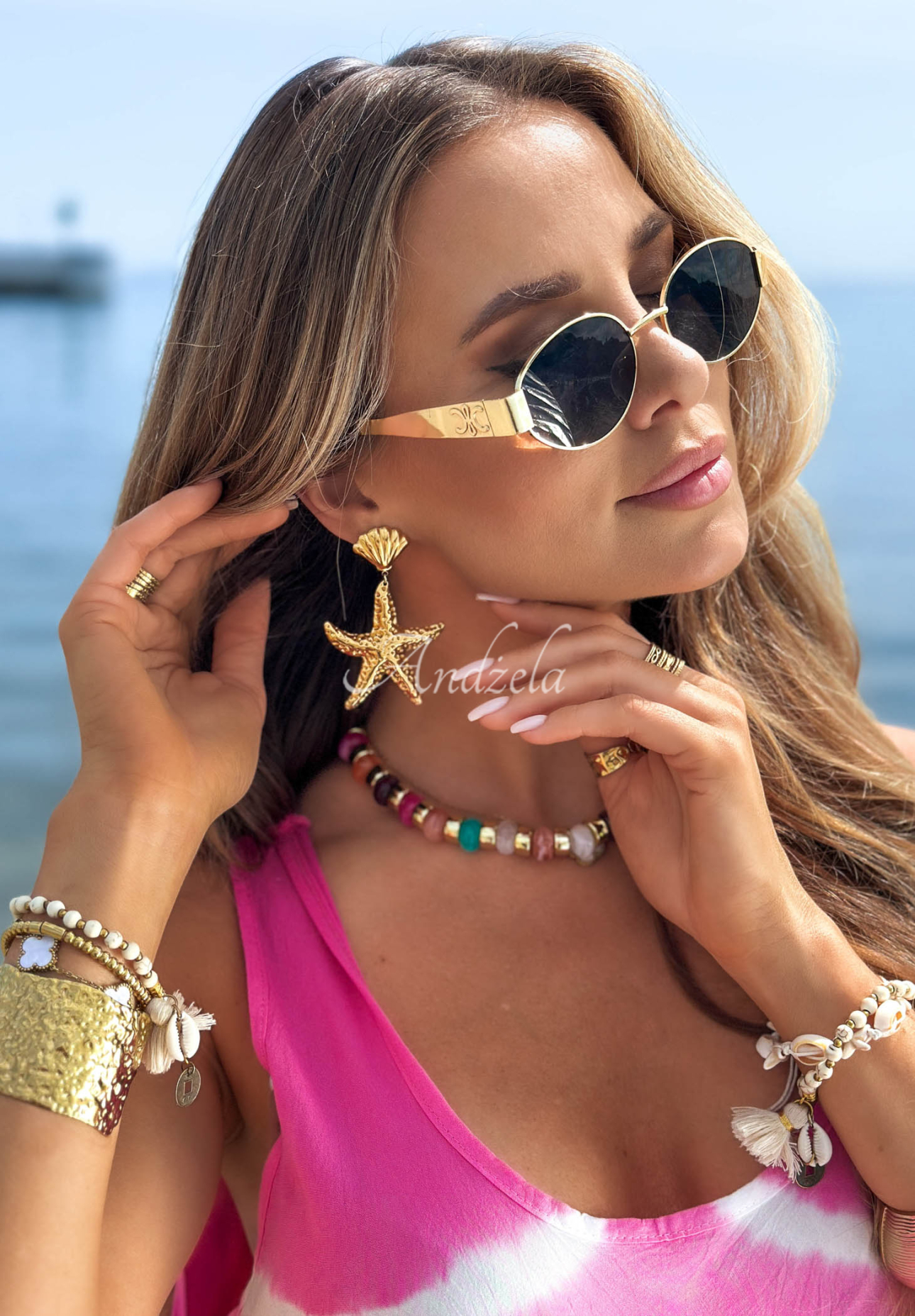 Cercei cu stea de mare Ocean Star