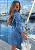 din denim koszulowa Rochie mini Holiday State albastră
