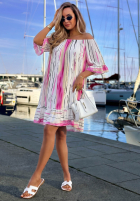 Wzorzysta Rochie Cu croială spaniolă Sun Sail biało-bluemarin