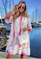 Wzorzysta Rochie Cu croială spaniolă Sun Sail biało-bluemarin