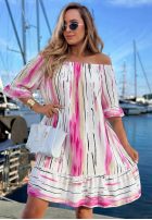 Wzorzysta Rochie Cu croială spaniolă Sun Sail biało-bluemarin