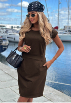 Rochie mini Sun Days kaki