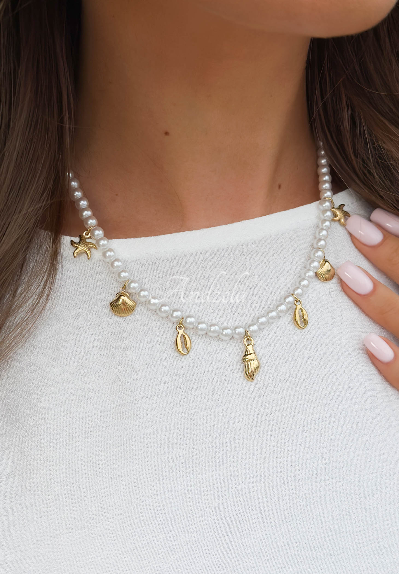 Colier cu perle și scoici Pearl Essence