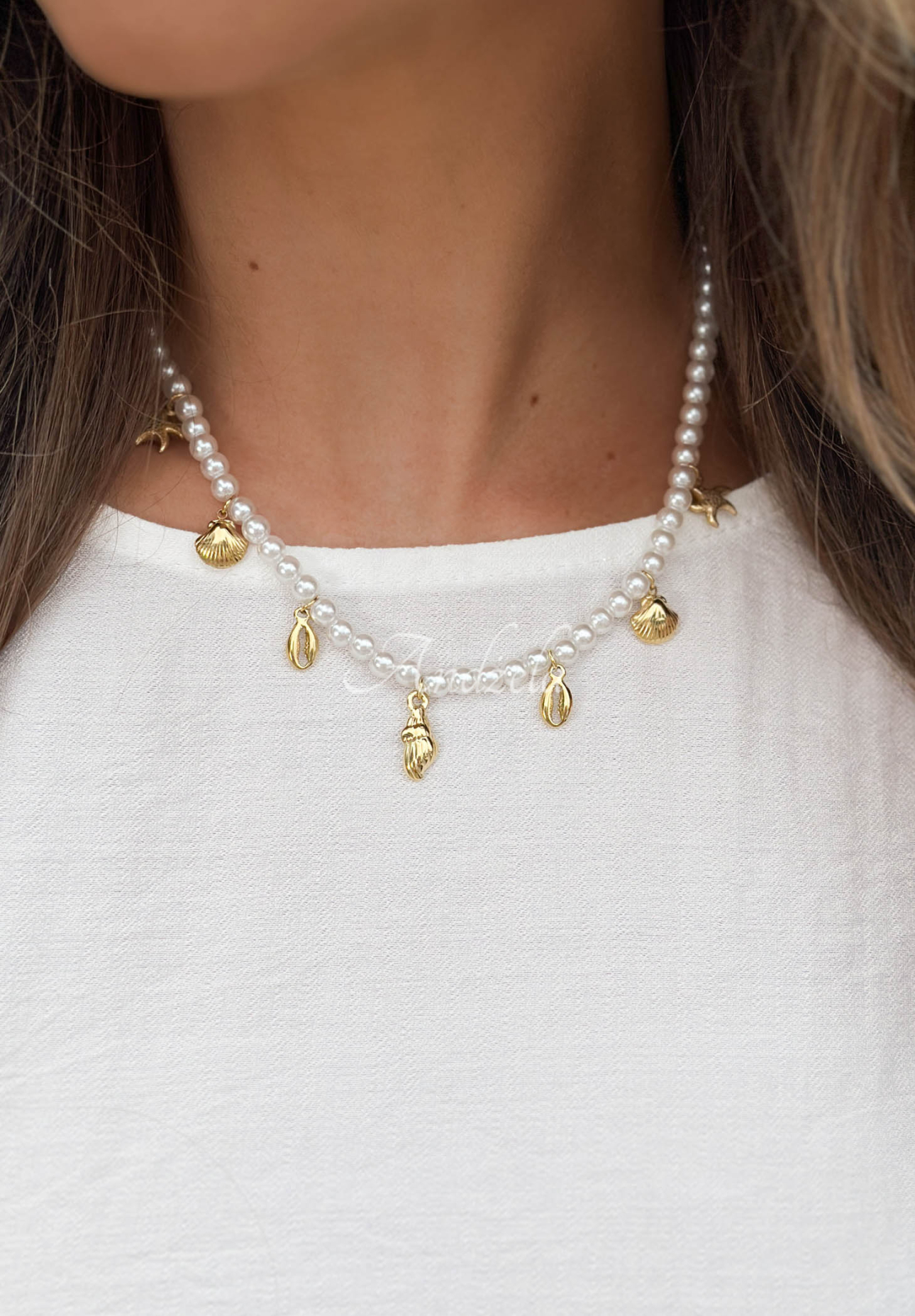 Colier cu perle și scoici Pearl Essence