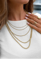 Colier z kuleczkami Ball Chain aurii