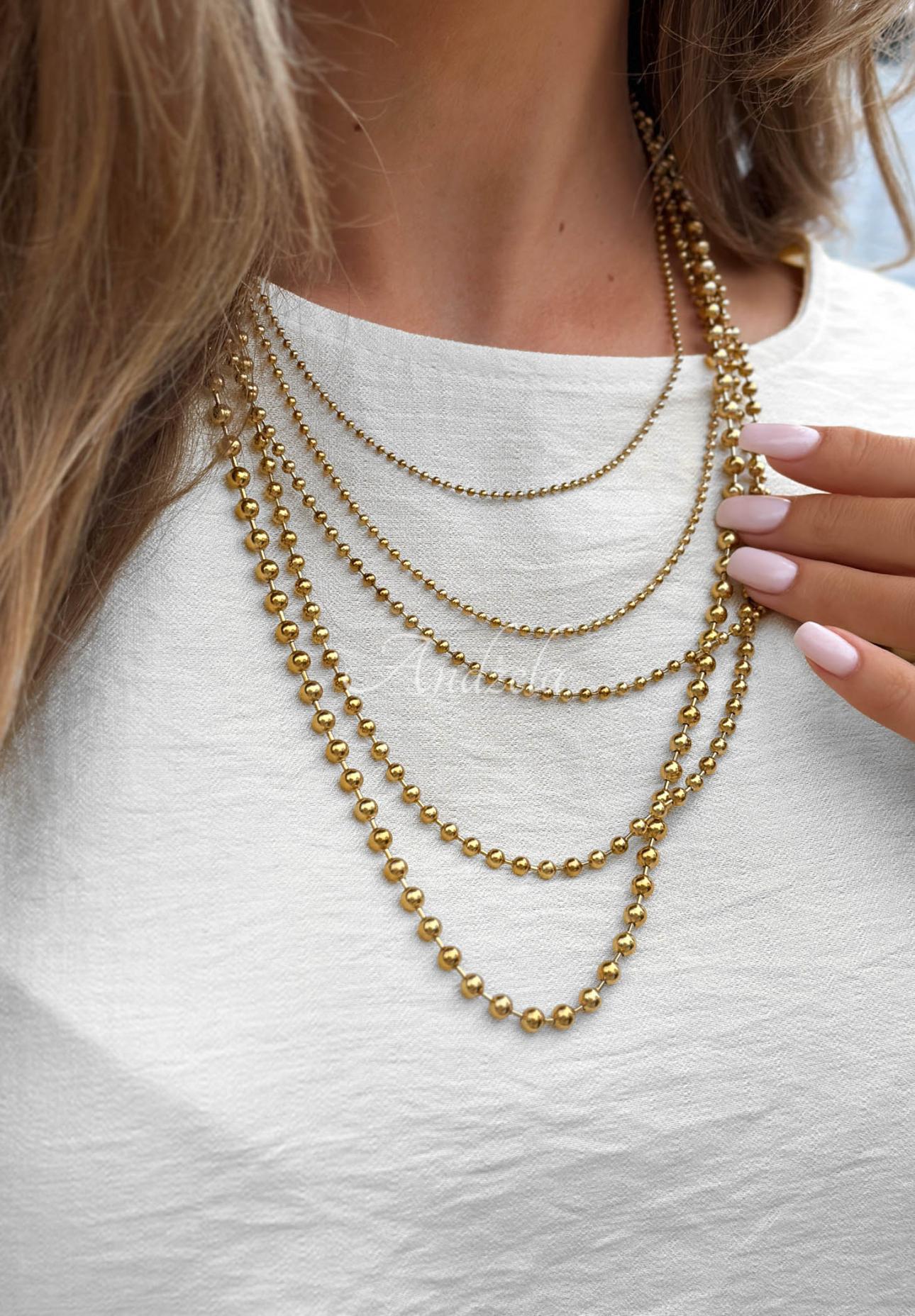 Colier cu biluțe decorative Ball Chain