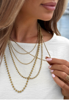 Colier z kuleczkami Ball Chain aurii