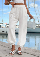 din material textil Pantaloni z wiązaniem u dołu Answear ciocolatii