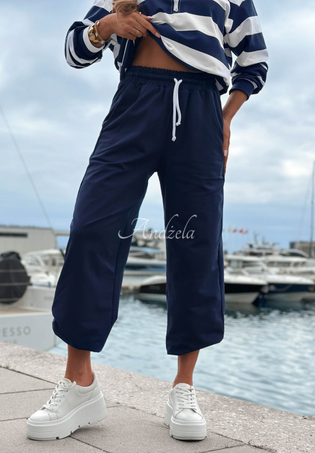 Pantaloni de trening din bumbac cu manșete elastice Sail Voyage