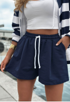 Pantaloni scurți din bumbac cu șnur elastic Sail Voyage